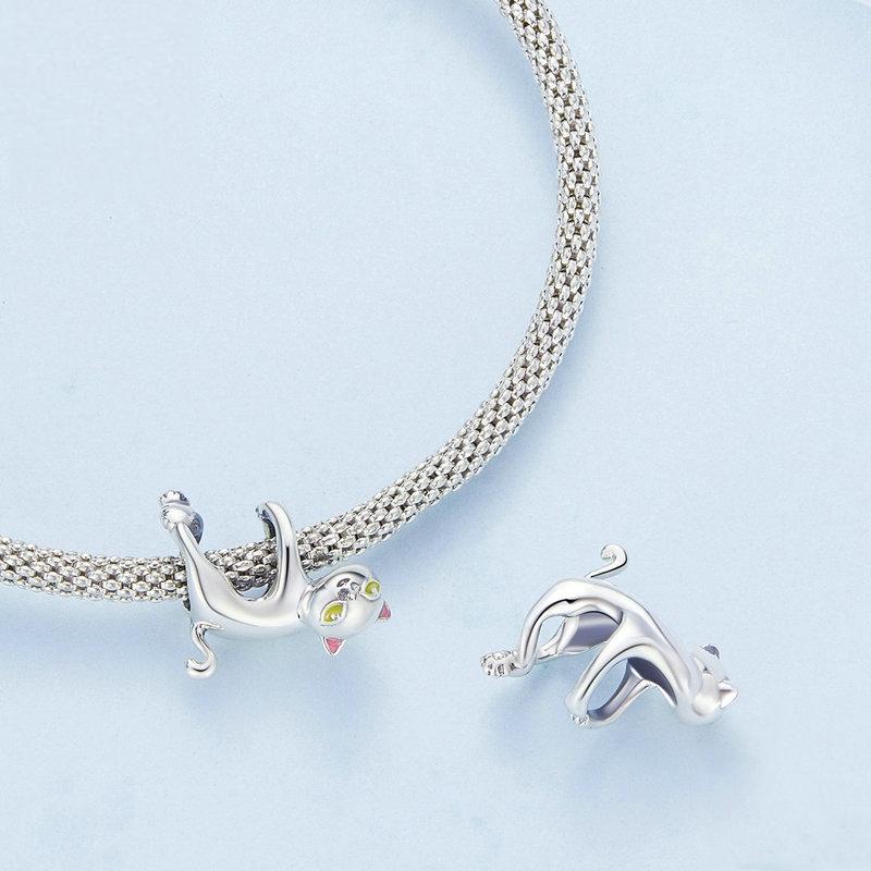 925 Sterling Silver White Cat Beaded Bracelet Bsc520 Sr 6