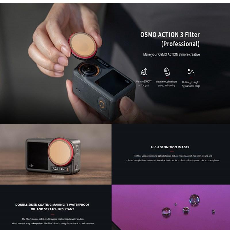 Pro Version Uv Filter for Dji Action 3 Camera Lens 4