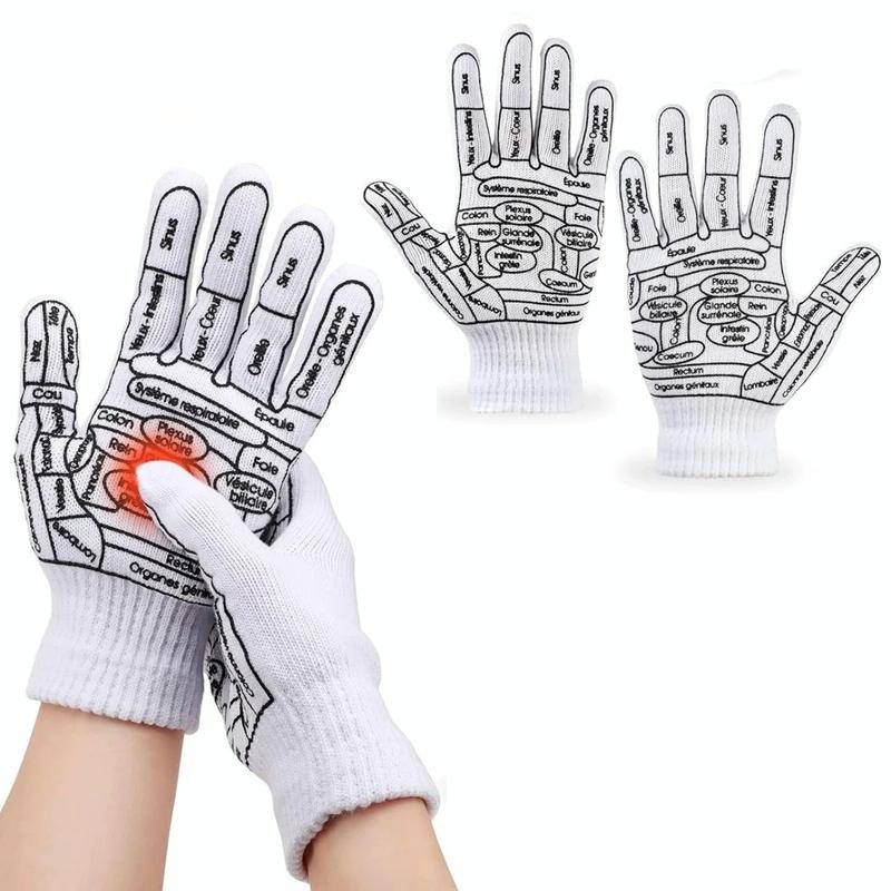 Acupressure Hand Massage Gloves For Reflexology & Physical Therapy Size: Average 3