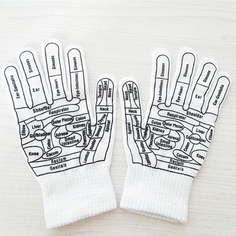 Acupressure Hand Massage Gloves For Reflexology & Physical Therapy Size: Average 4