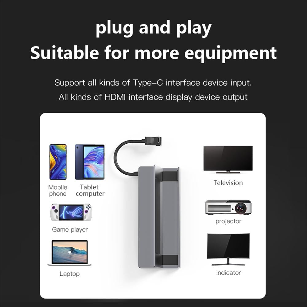 6-In-1 Type-C Docking Station For Steam Deck / Rog Blueendless Ds601 Game Console 12