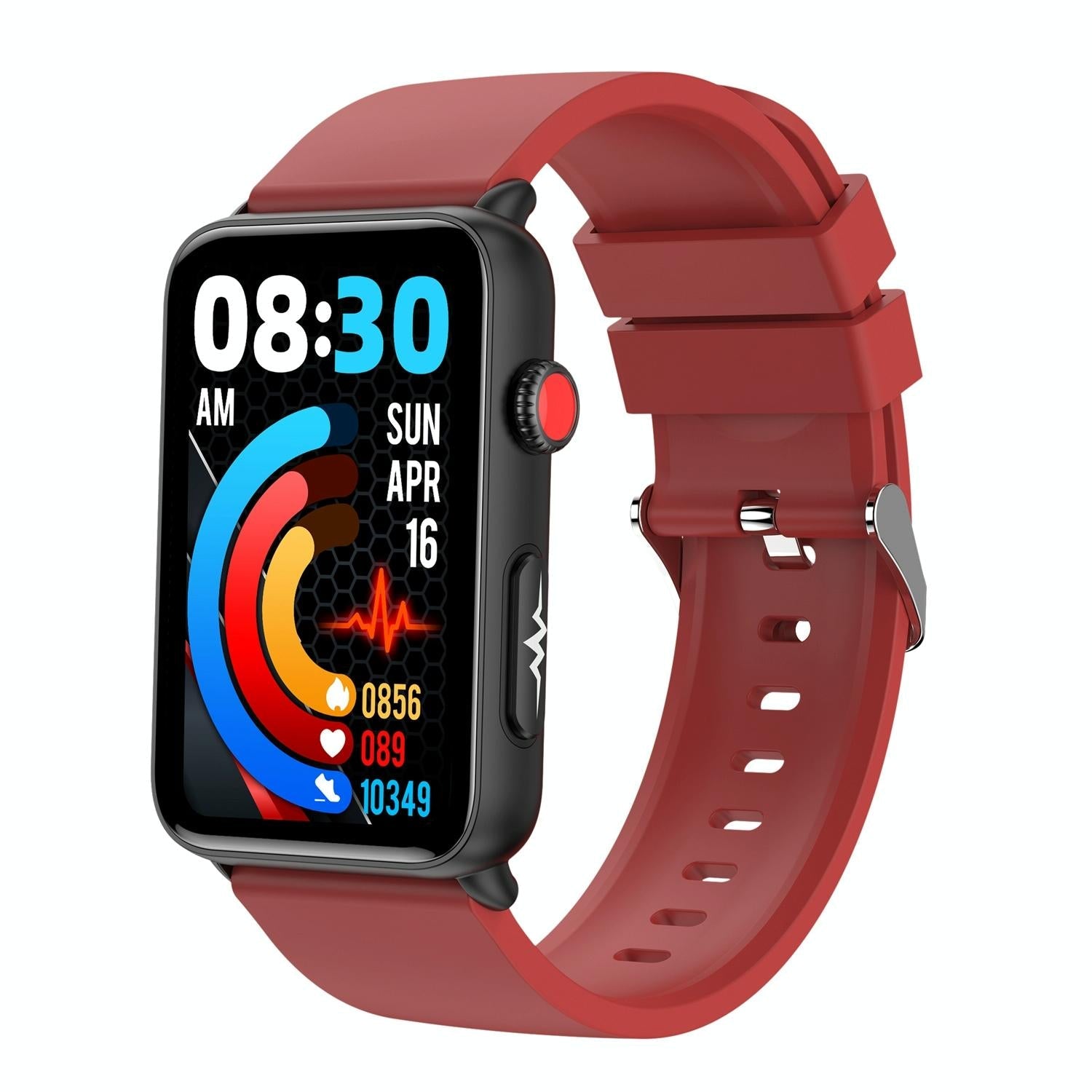 Bluetooth Smart Watch With Ecg Temperature And Heart Rate - Black Silicone 3