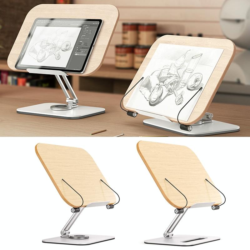 360-degree Rotating Desktop Bookshelf for Tablets 3