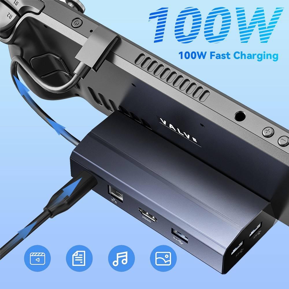 6-in-1 Steam Deck Expansion Dock with 4k Hdmi Output 6