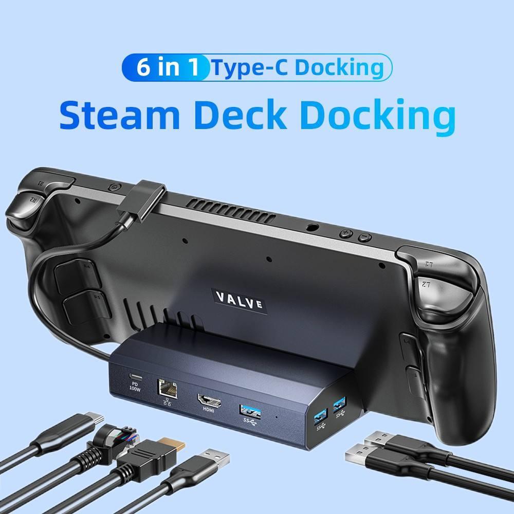 6-in-1 Steam Deck Expansion Dock with 4k Hdmi Output 7