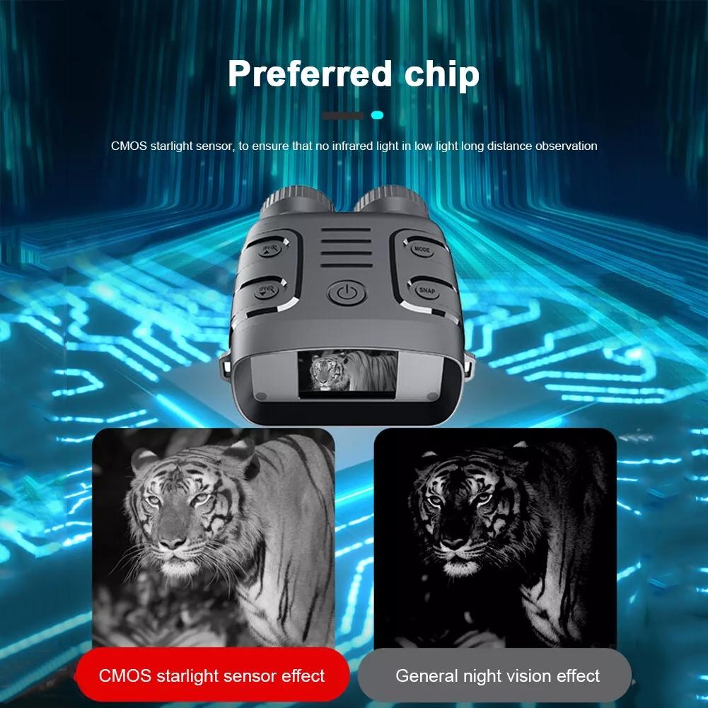 1080p Hd Binocular with Infrared Night Vision 2.4 Screen 5x Zoom 7