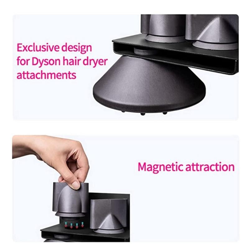 Wall Mounted Hair Dryer Holder For Bathroom Storage Upgraded Model 7