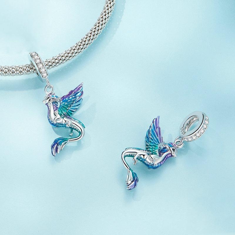 925 Sterling Silver Dragon Bracelet With Zircon Beads 3