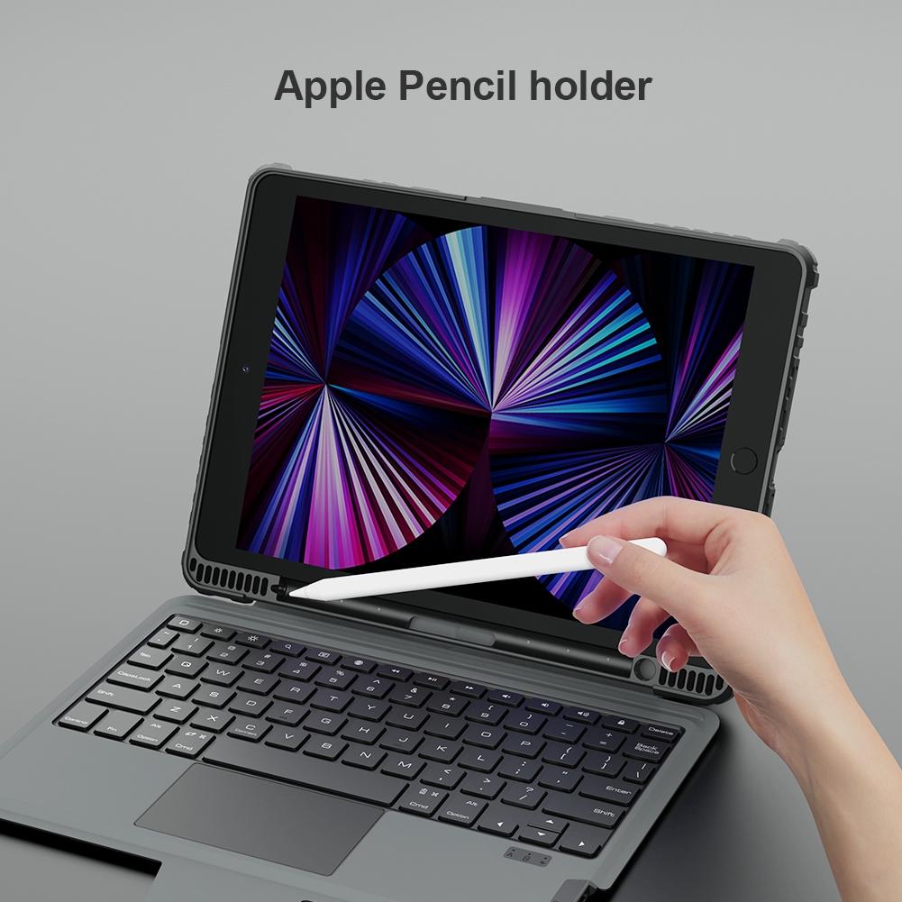 6-Row Keyboard Case For Ipad 10.2 2019 / 2020 / 2021 With Bumper Combo 5
