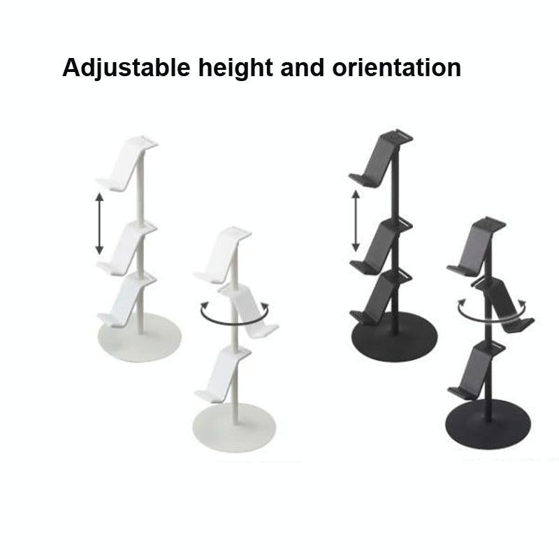 3-tier Desktop Gamepad and Headphone Storage Rack - White 4
