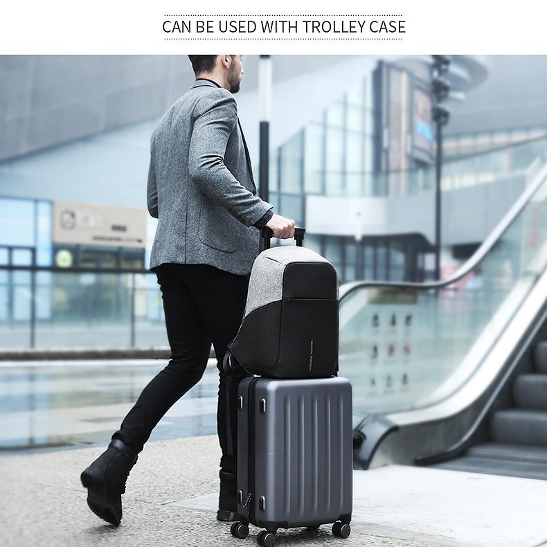 15-inch Multifunction Usb Charging Laptop Backpack for Men 7