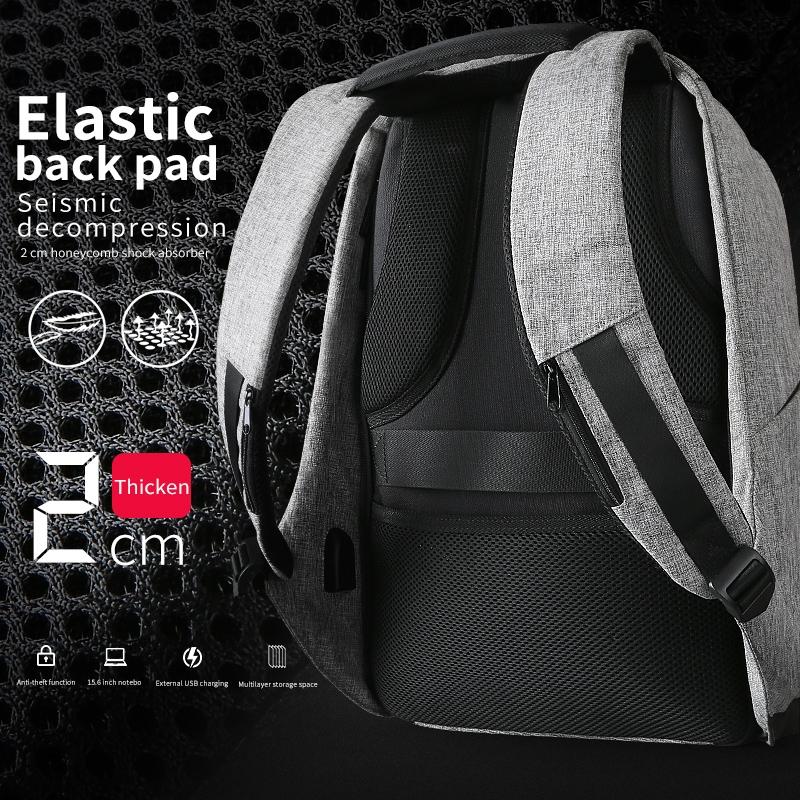 15-inch Multifunction Usb Charging Laptop Backpack for Men 12