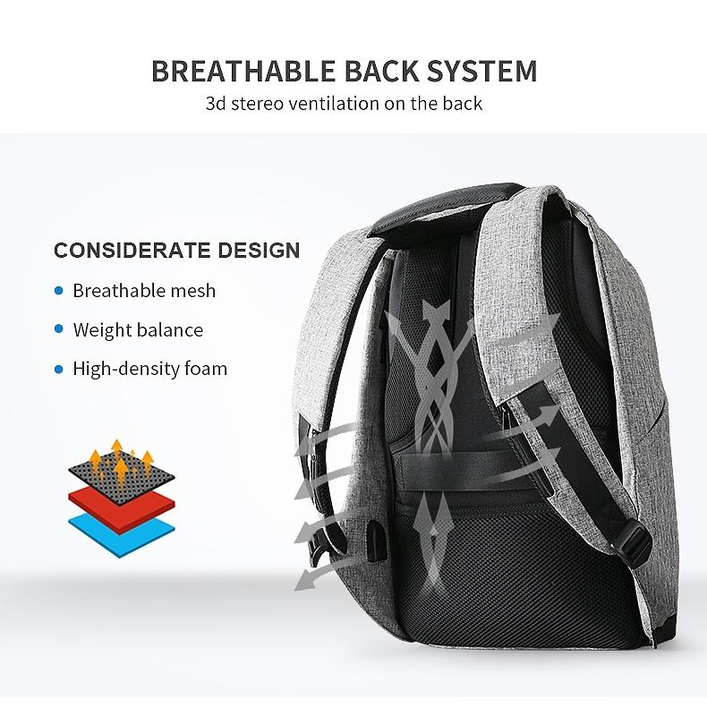 15-inch Multifunction Usb Charging Laptop Backpack for Men 15