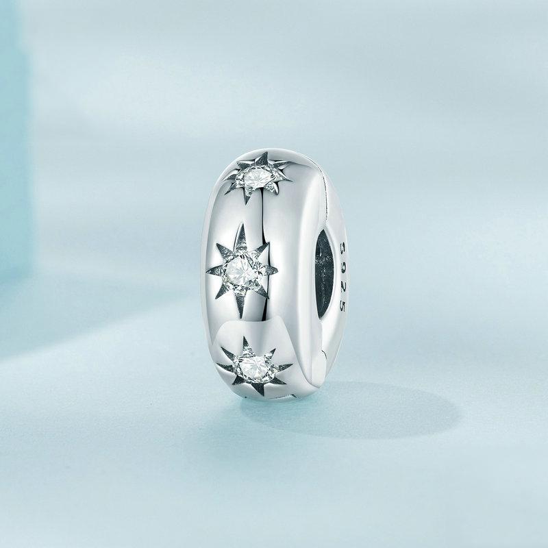 925 Sterling Silver Pointed Star Zircon Bracelet 3
