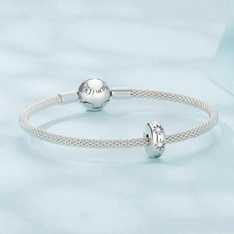 925 Sterling Silver Pointed Star Zircon Bracelet 5