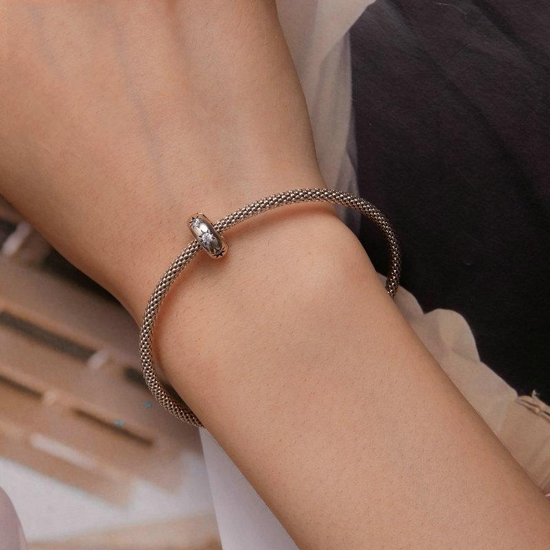 925 Sterling Silver Pointed Star Zircon Bracelet 6