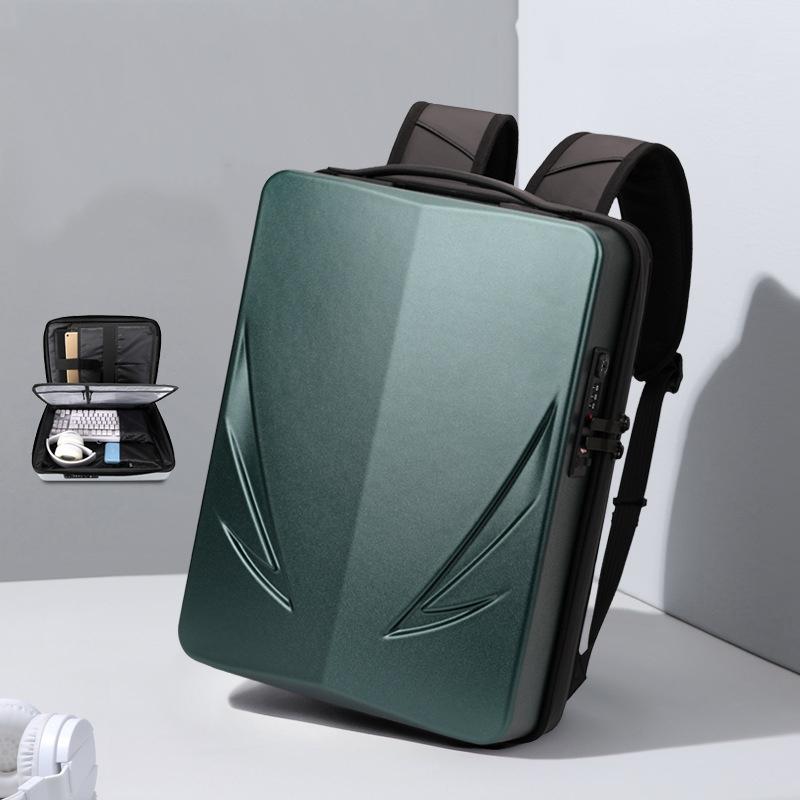 Men Gaming Backpack - Hard Shell Single-layer Green