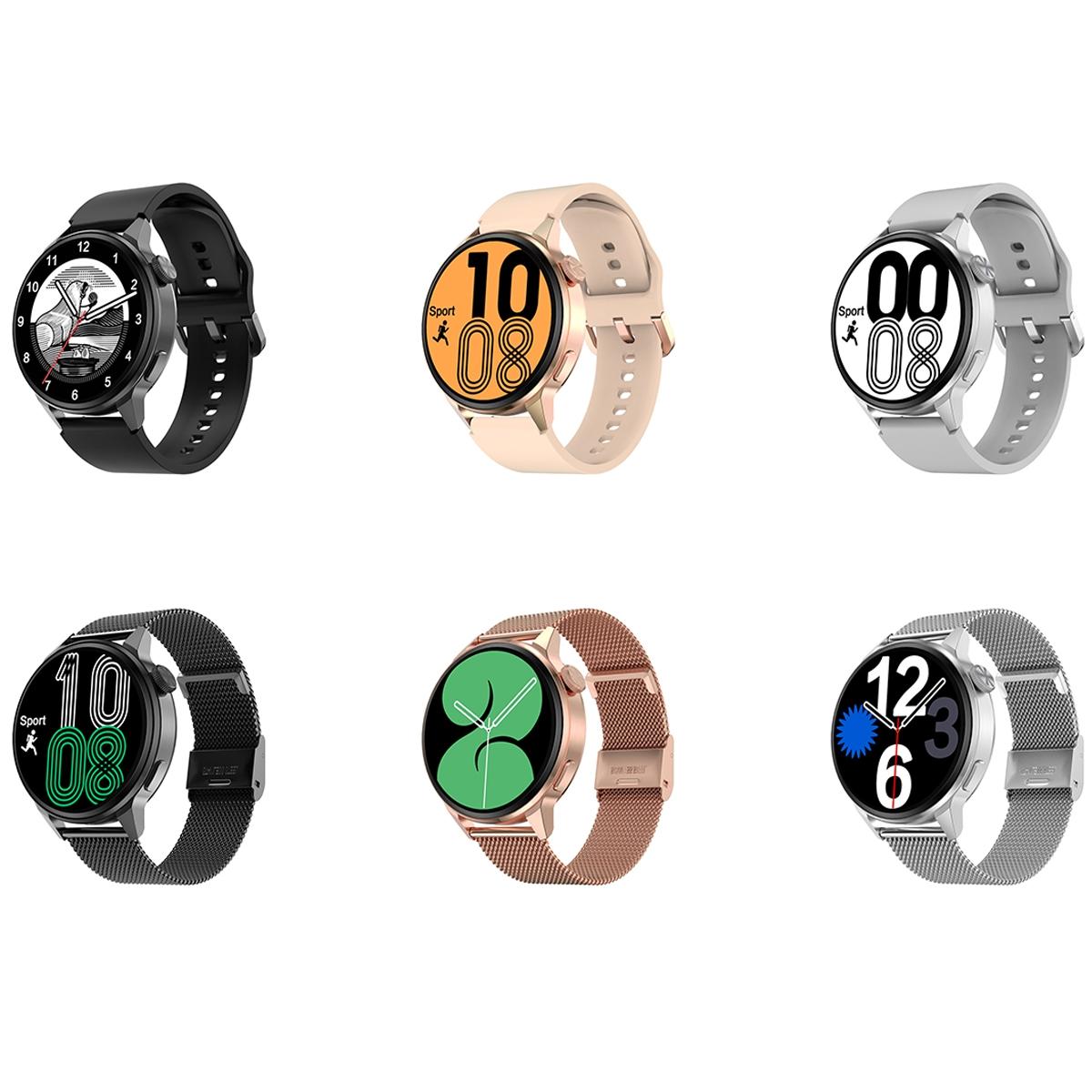 1.36 Inch Hd Screen Smart Call Watch With Nfc Function - Black Silicone 3