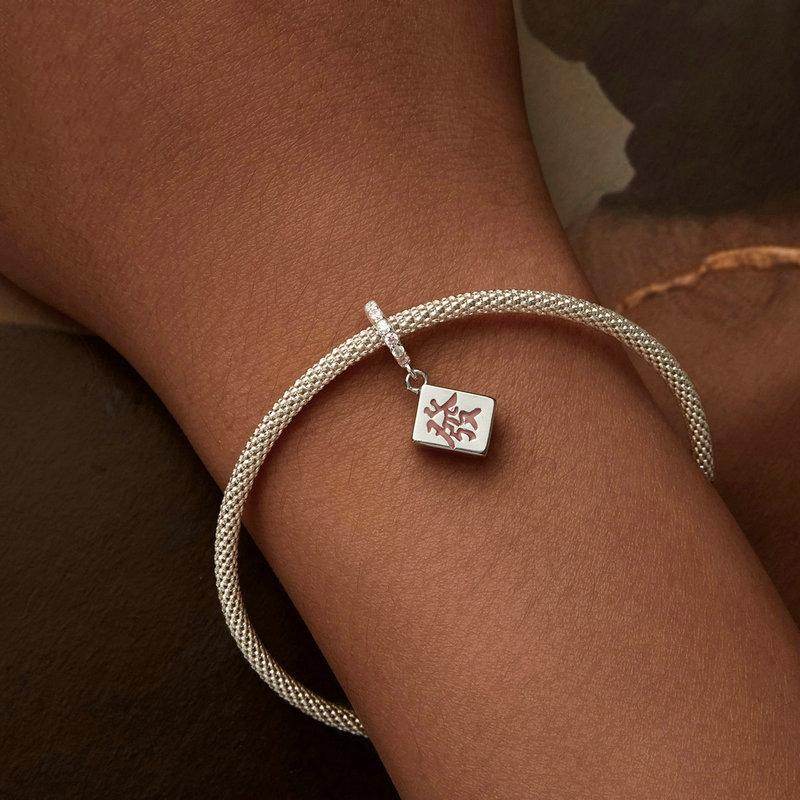 925 Sterling Silver Fortune Mahjong Diy Pendant 6