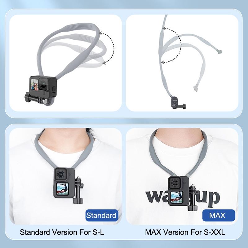 Magnetic Halter Bracket for Action Cameras - Compatible with Gopro Hero11 / Hero9 / Dji Action 3 Standard - Te Hnb 001 3