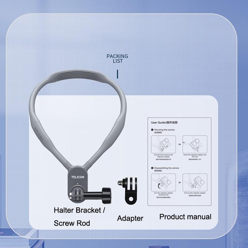 Magnetic Halter Bracket for Action Cameras - Compatible with Gopro Hero11 / Hero9 / Dji Action 3 Standard - Te Hnb 001 7