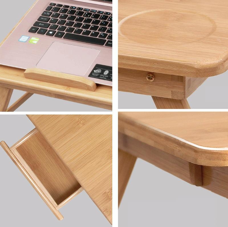 Foldable Laptop Desk for Bed - Lazy Computer Table with Card Slot 6