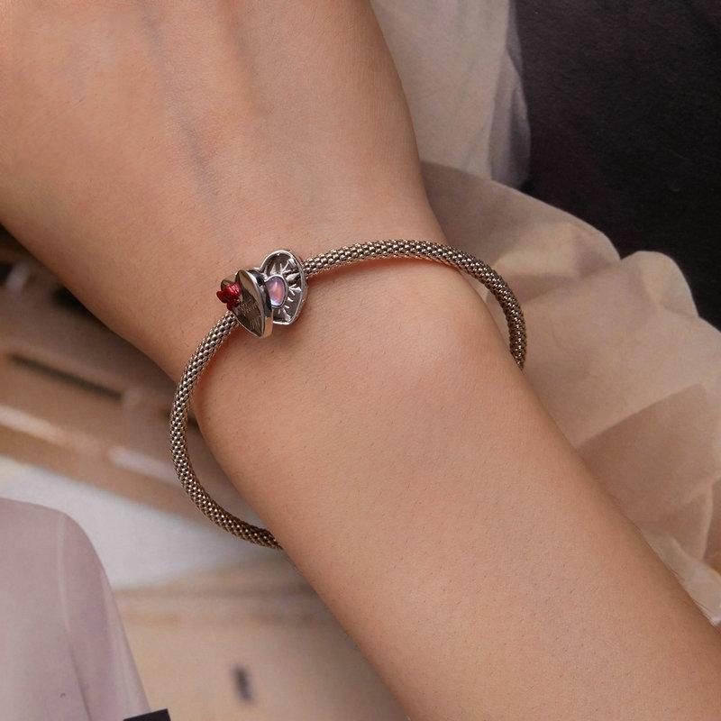 925 Sterling Silver Heart Bracelet With Openable Gift Box 6