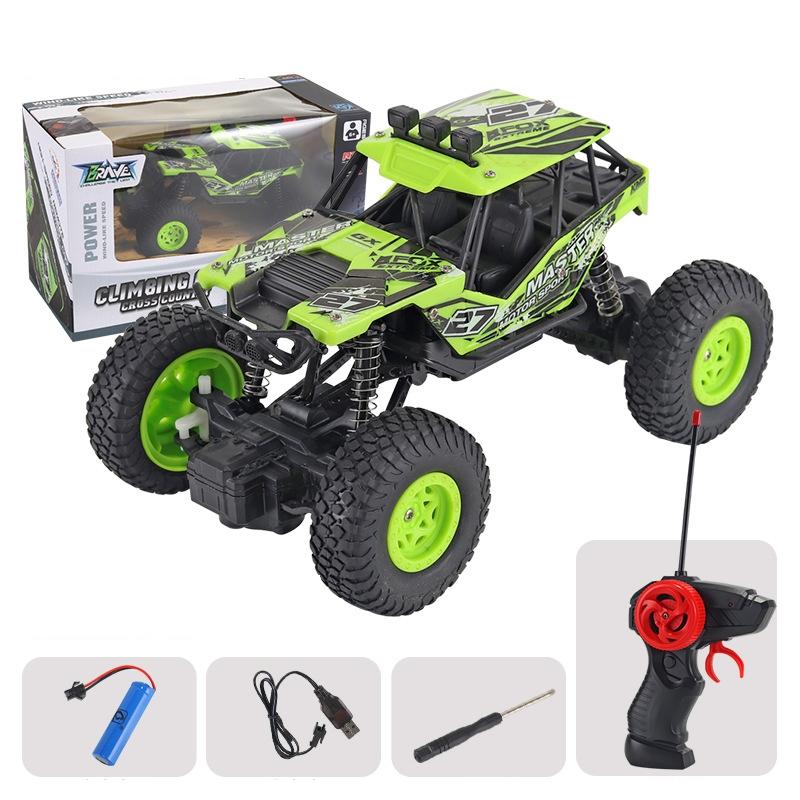 Charging Remote Control Car Toy for Kids - Small Green Off-road Vehicle 3