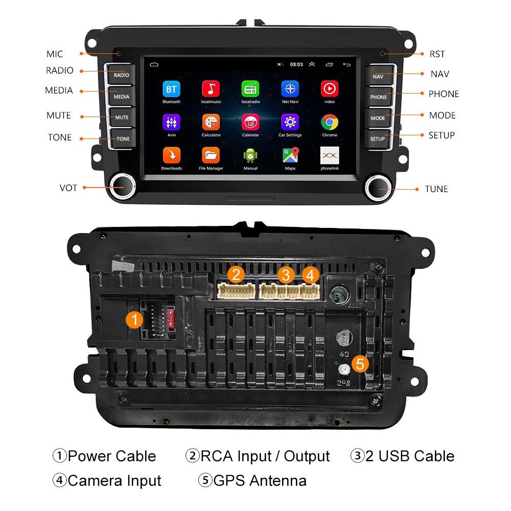 7 Inch Android Car Navigation Player With Wireless Carplay - 1 + 16G 11