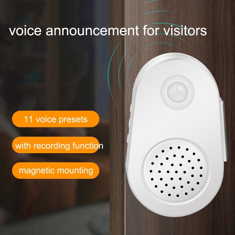 Entrance Voice Broadcaster - Small Horn Sensor For Doorbell Use - Rechargeable Square 14