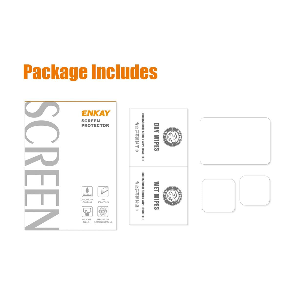 Hat Prince 3-in-1 Tempered Glass Screen Protector for Gopro Hero 10 - 0.2mm 3