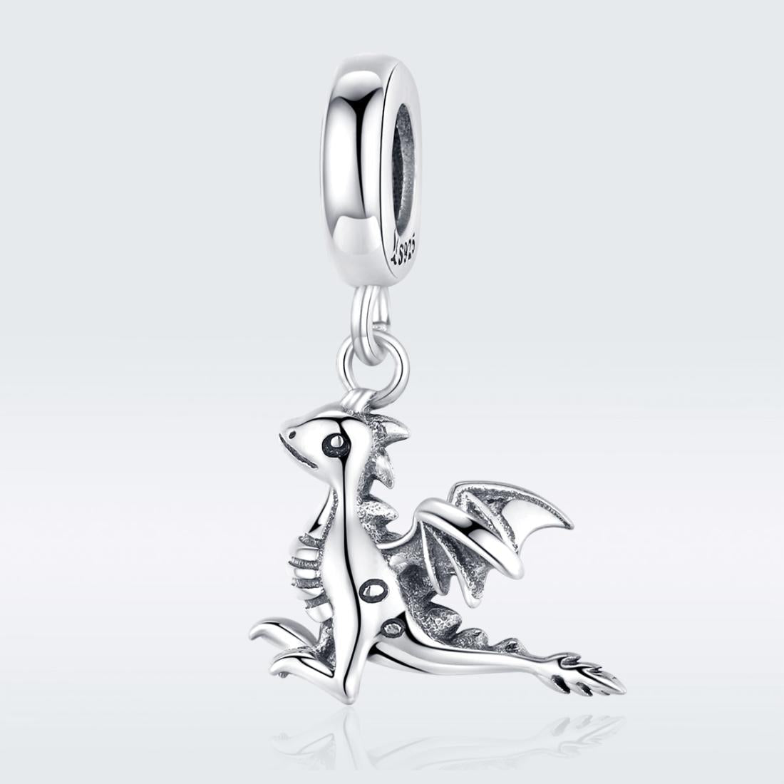 925 Sterling Silver Drogon Dinosaur Charm For Diy Bracelets 3