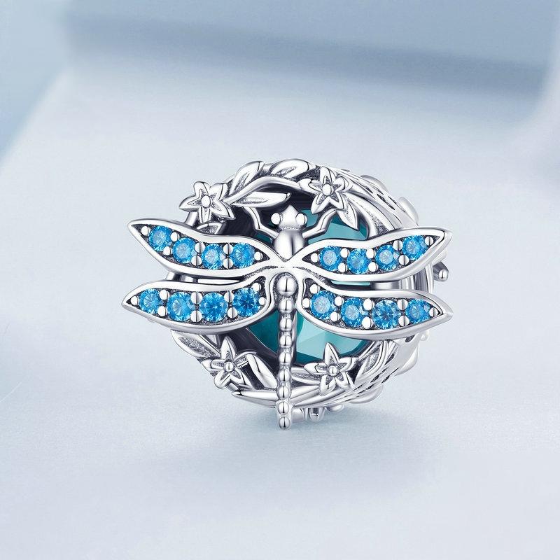 925 Sterling Silver Dragonfly Garland Zircon Bead Bracelet 4