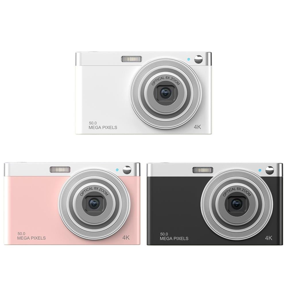 4k 8x Optical Zoom Telescopic Lens Digital Camera - White 2.88 Inch 3