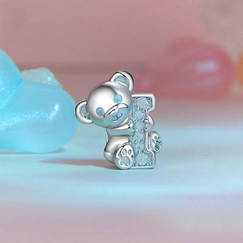 925 Sterling Silver Valentine'S Day Bear Beaded Diy Jewelry 3