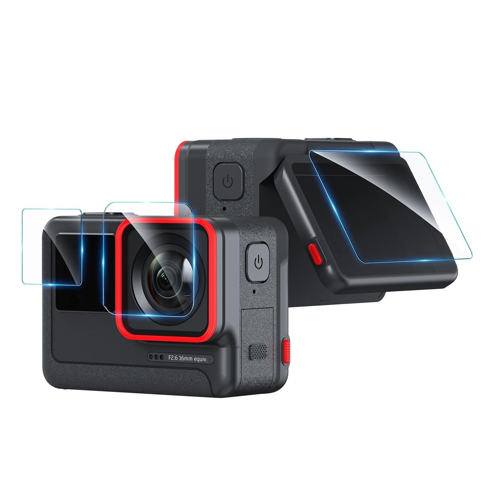 Tempered Film Protective Stickers for Insta360 Ace Amagisn Sports Camera - 3 In 1 3