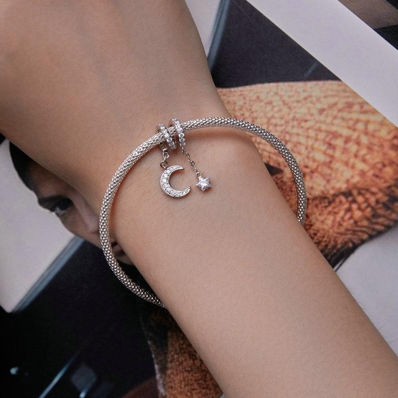 925 Sterling Silver Moonlight Zircon Bracelet 6