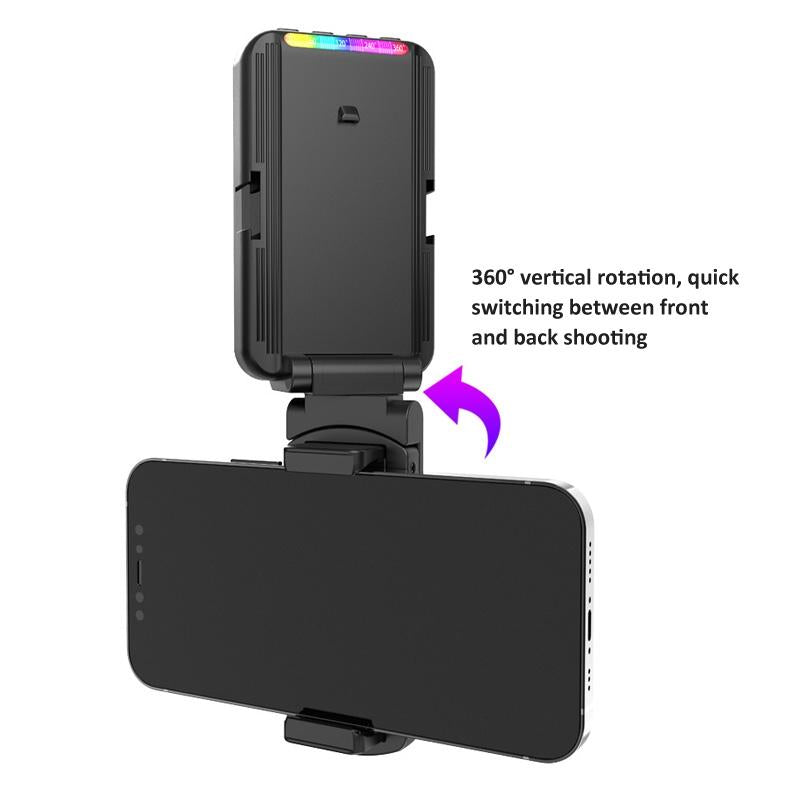 Foldable Rgb Fill Light with Phone Clip & Cold Shoe Interface 7