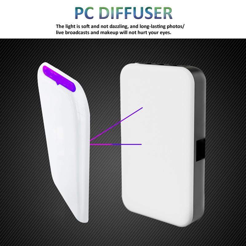 Foldable Rgb Fill Light with Phone Clip & Cold Shoe Interface 9