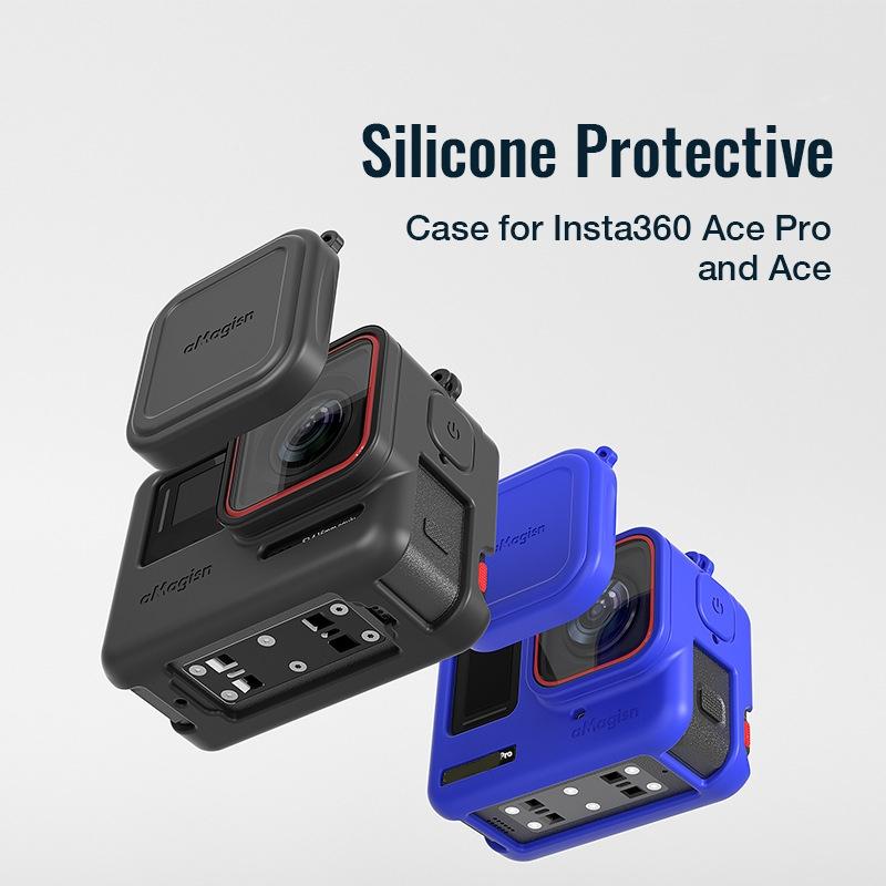 Silicone Case for Insta360 Ace Camera - Protect your Gear - For Insta360 Ace Pro (Black) 8