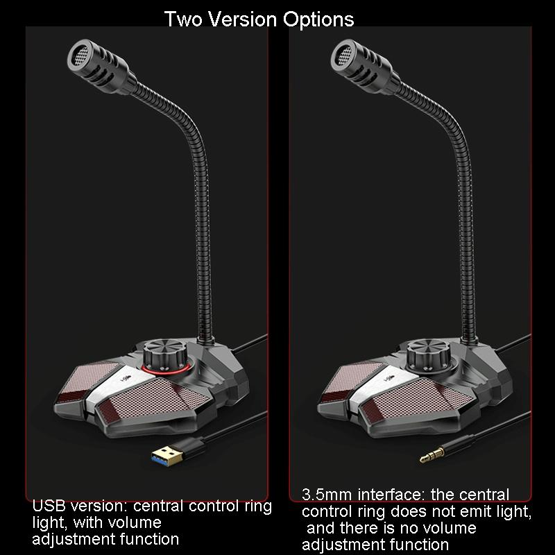 Flexible Gaming Mic With Built-In Sound Card - Jk Omni-Directional - 3.5Mm 3