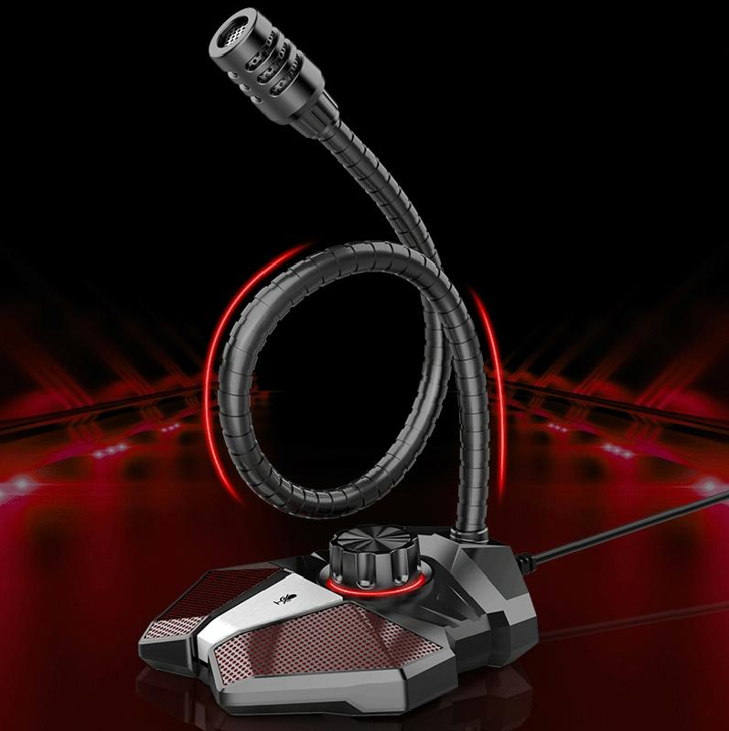 Flexible Gaming Mic With Built-In Sound Card - Jk Omni-Directional - 3.5Mm 11