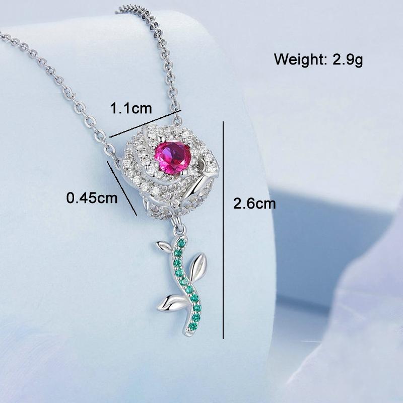 925 Sterling Silver Zirconia Rose Bracelet In 4