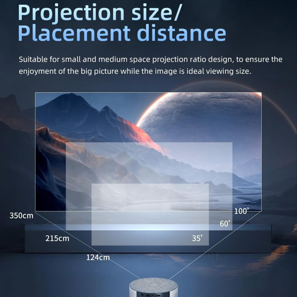 High Definition Mini Projector - 1000 Lumens 800X480 Resolution 10