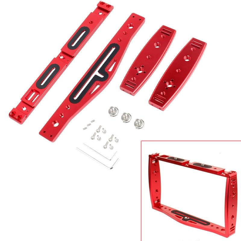 Diving Dual Handheld Grip Bracket Stabilizer Extension Phone Clamp Camera Rig Cage Underwater Case For Gopro Hero9 /8 /7 - Red 3