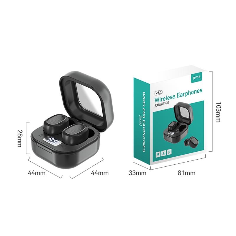 Black Wireless Earphones with Charging Case 3
