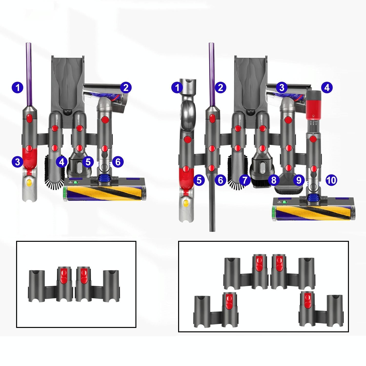 Vacuum Cleaner Storage Rack Extension Bracket for Dyson V7-v15 - 1 Pair 4