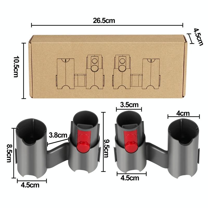 Vacuum Cleaner Storage Rack Extension Bracket for Dyson V7-v15 - 1 Pair 7