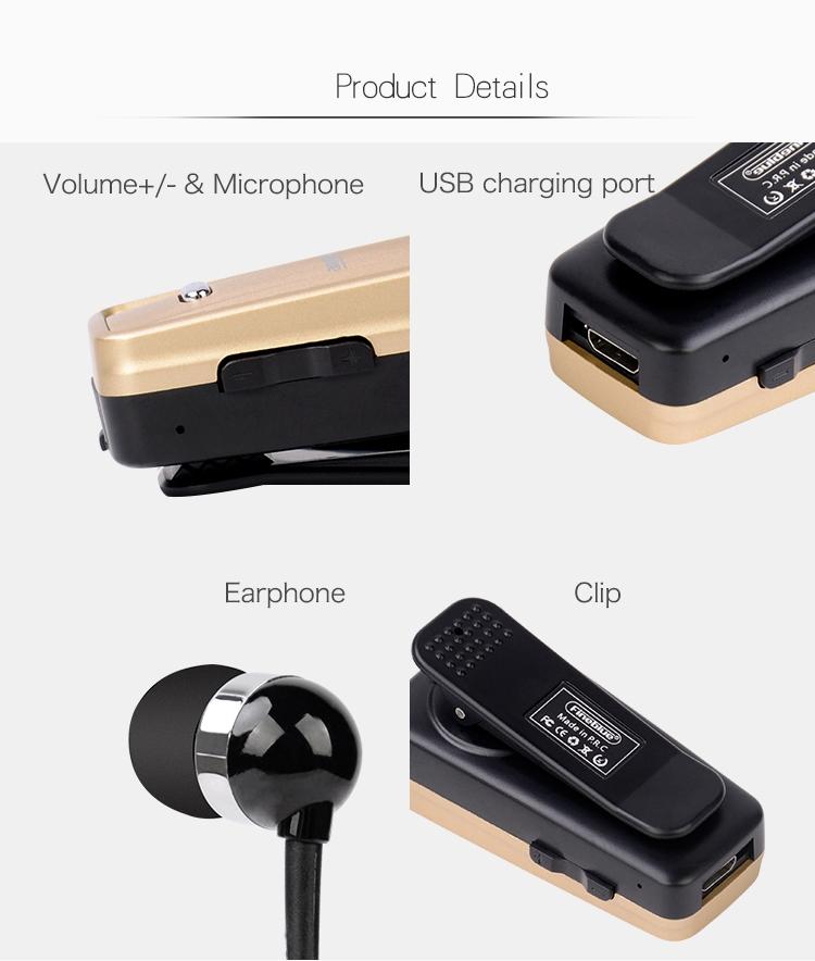 Retractable Bluetooth Headset with Caller Reminder and Anti-theft Feature 8