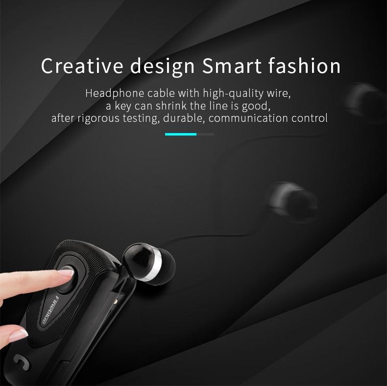 Retractable Bluetooth Headset with Caller Reminder and Anti-theft Vibration 5